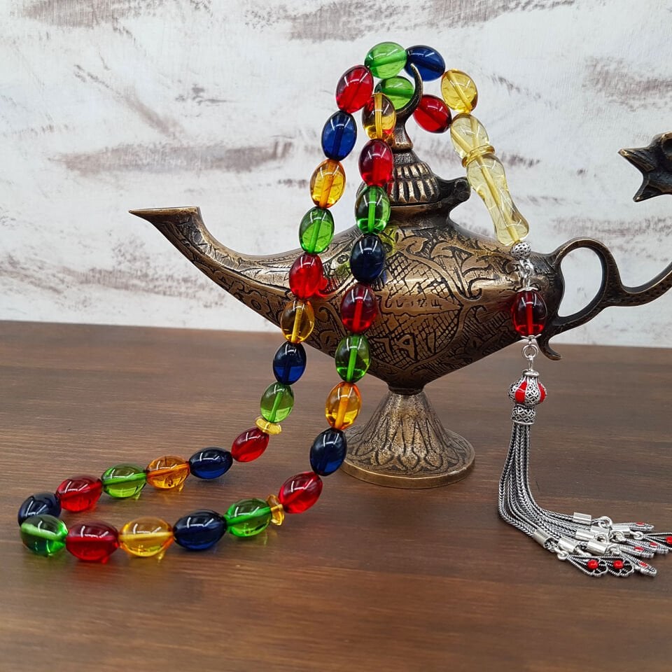 Büyük Boy Bonibon Damla Kehribar Tesbih