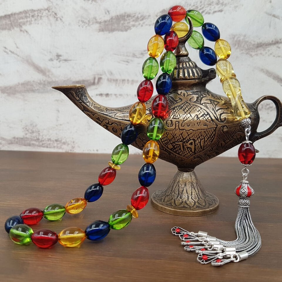 Büyük Boy Bonibon Damla Kehribar Tesbih