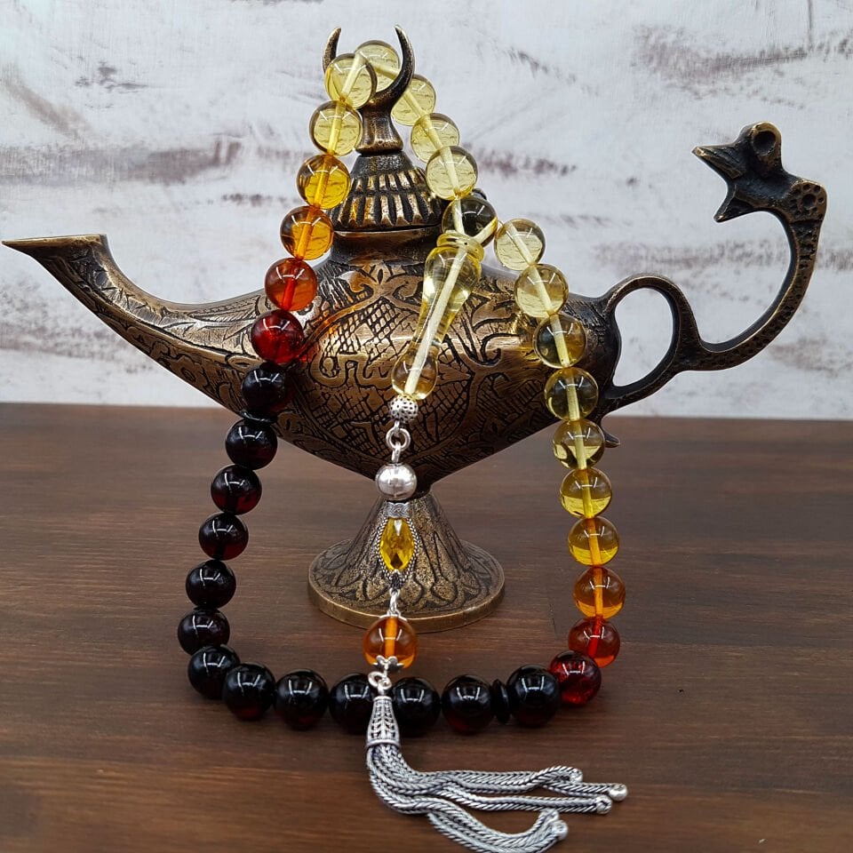 Küre Kesim Renk Süzmesi Damla Kehribar Tesbih