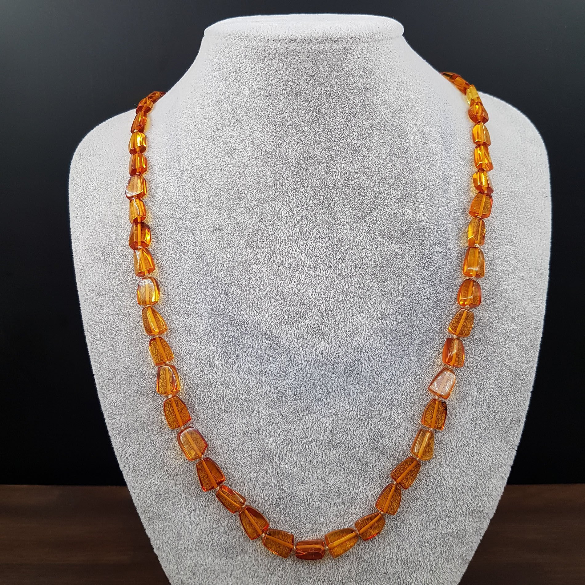 Bal Rengi Orjinal Damla Kehribar Kolye