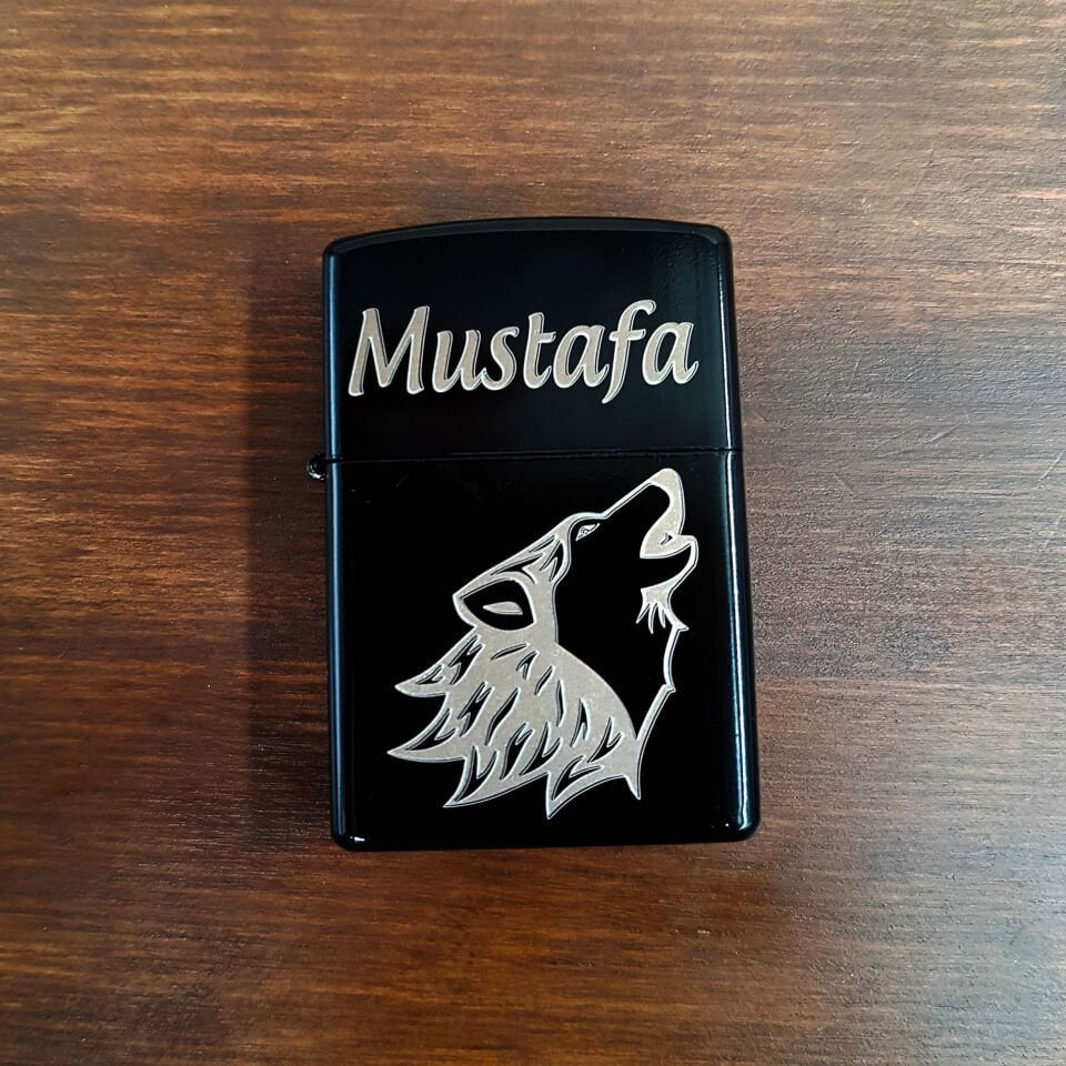 Kurt Tasarım Kişiye Özel Benzinli Çakmak