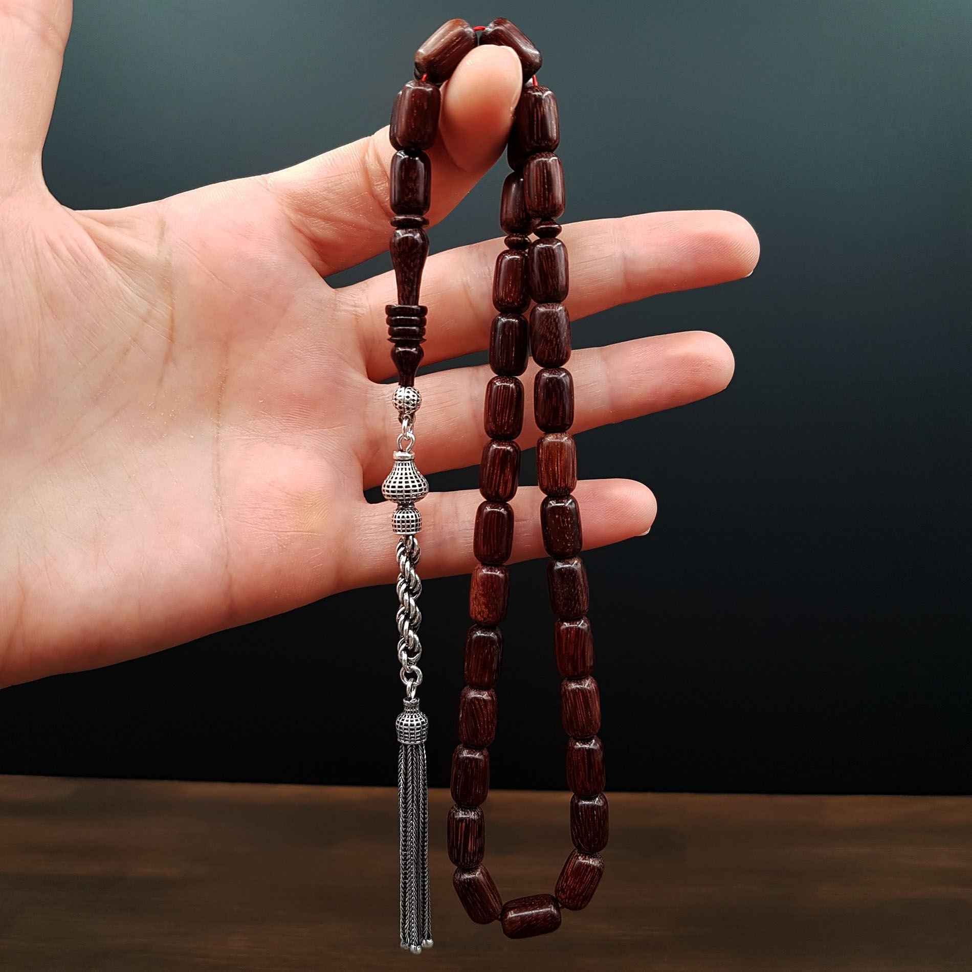 Gümüş Püskül Tasarım Morgül Ağacı Tesbih