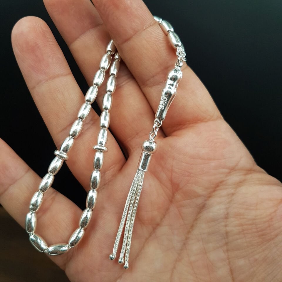 Bilek Boy Orjinal Gümüş Tesbih