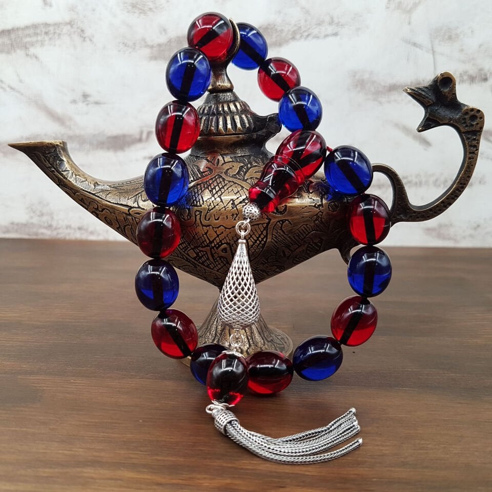 Gümüş Püskül Bordo Mavi Maskot Ateş Kehribar