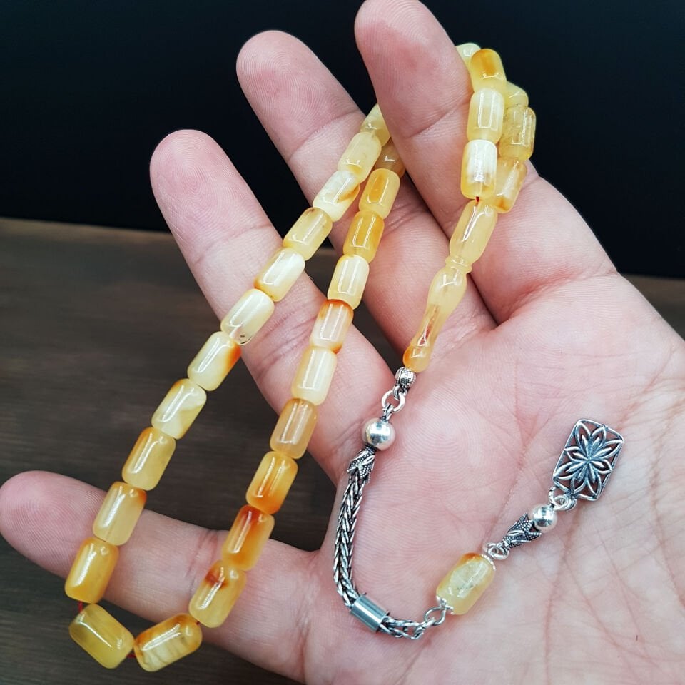Kapsül Kesim Has Kaya Damla Kehribar Tesbih