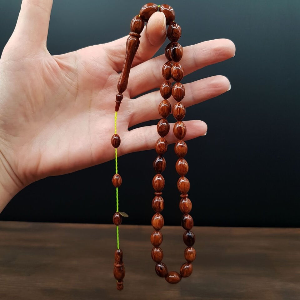 Kahve Hareli Sülün İmame Sıkma Kehribar Tesbih