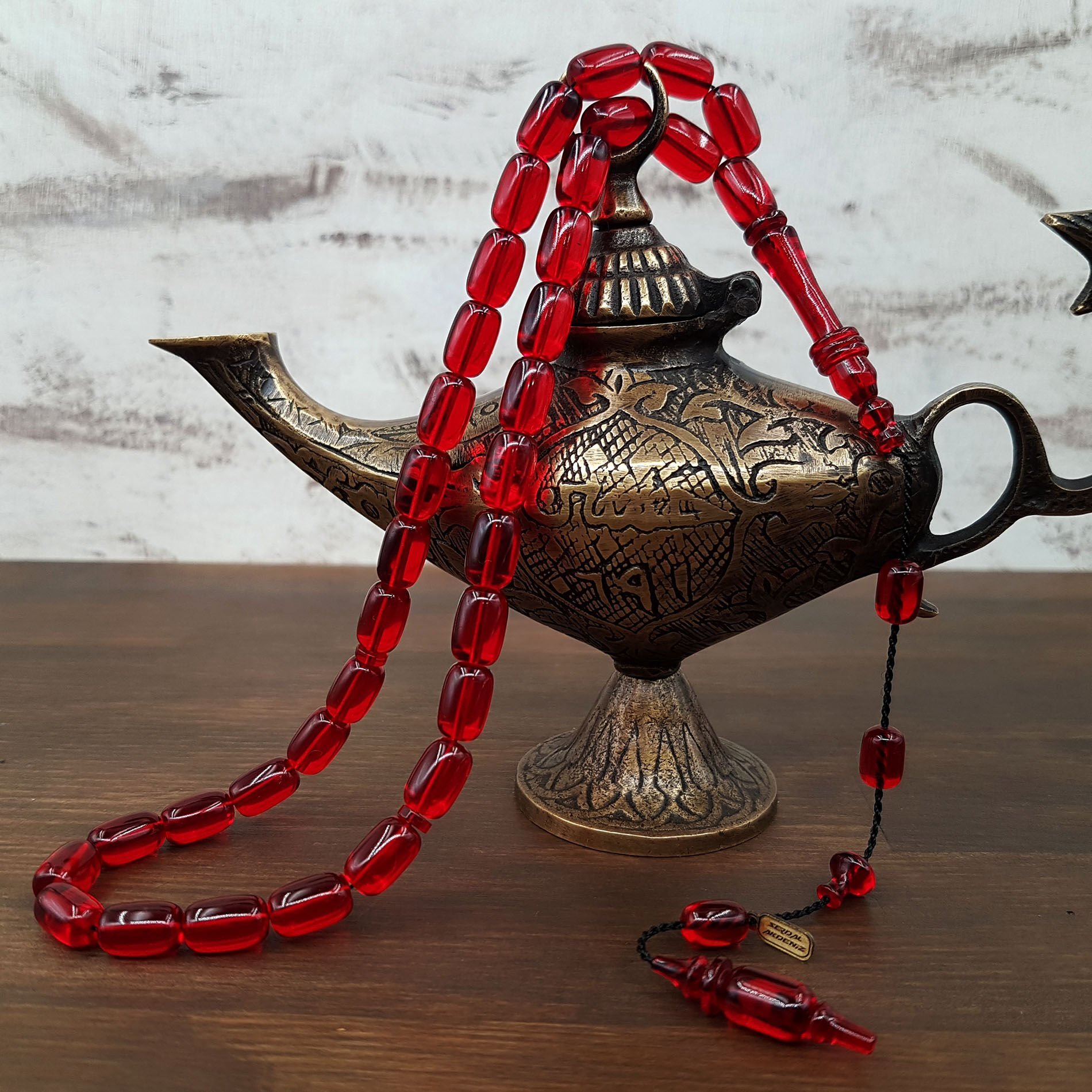 İmame Bilezikli Kırmızı Kapsül Ateş Kehribar Tesbih