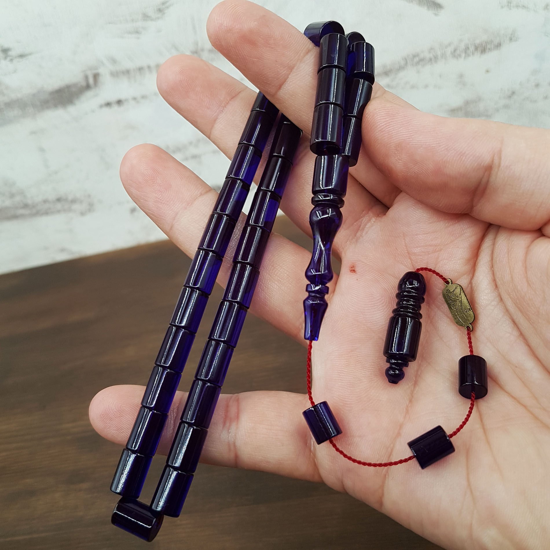 Usta İmzalı Parlement Kesme Ateş Kehribar Tesbih