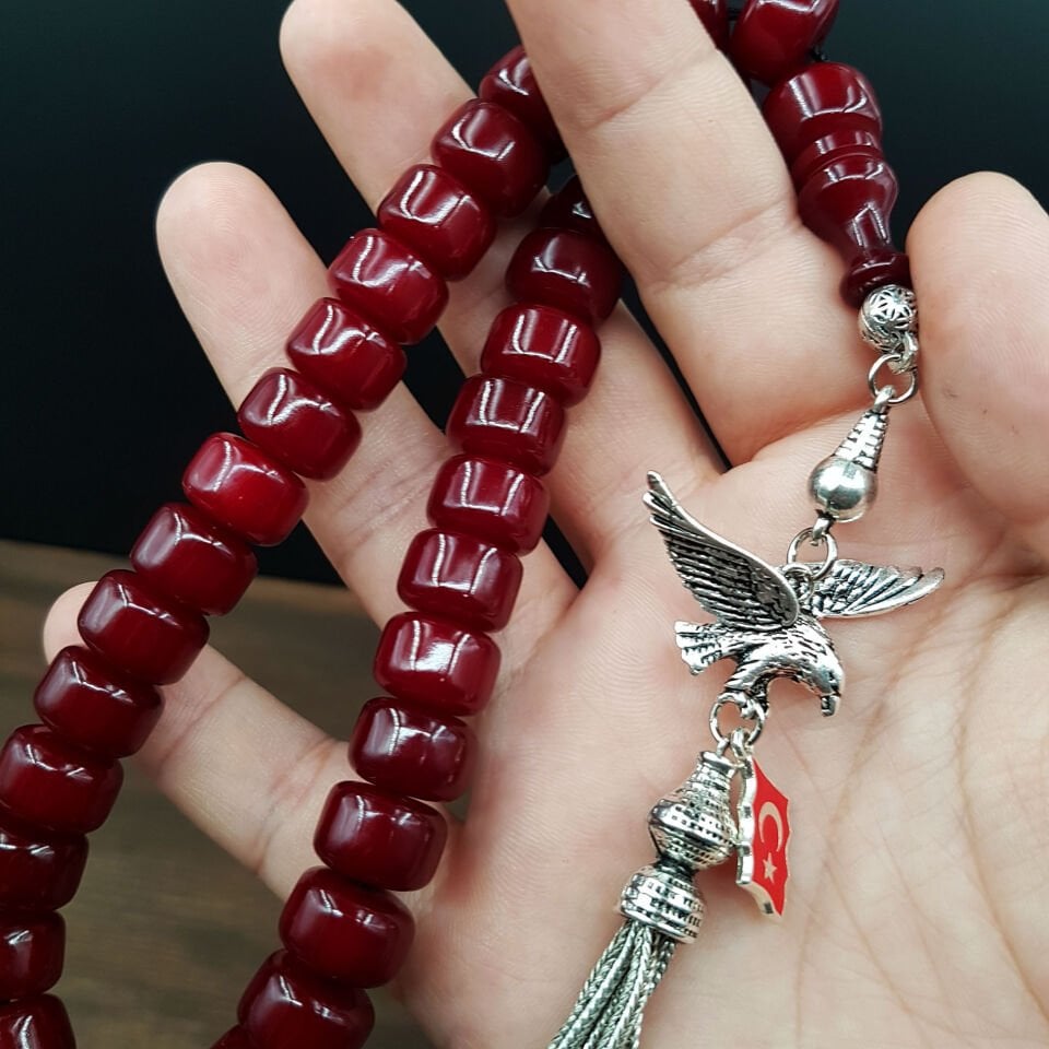 Kartal Tasarım Teker Sıkma Kehribar Tesbih