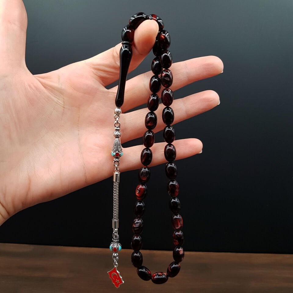 Ayyılldız Tasarım Sülün İmame Sıkma Kehribar Tesbih