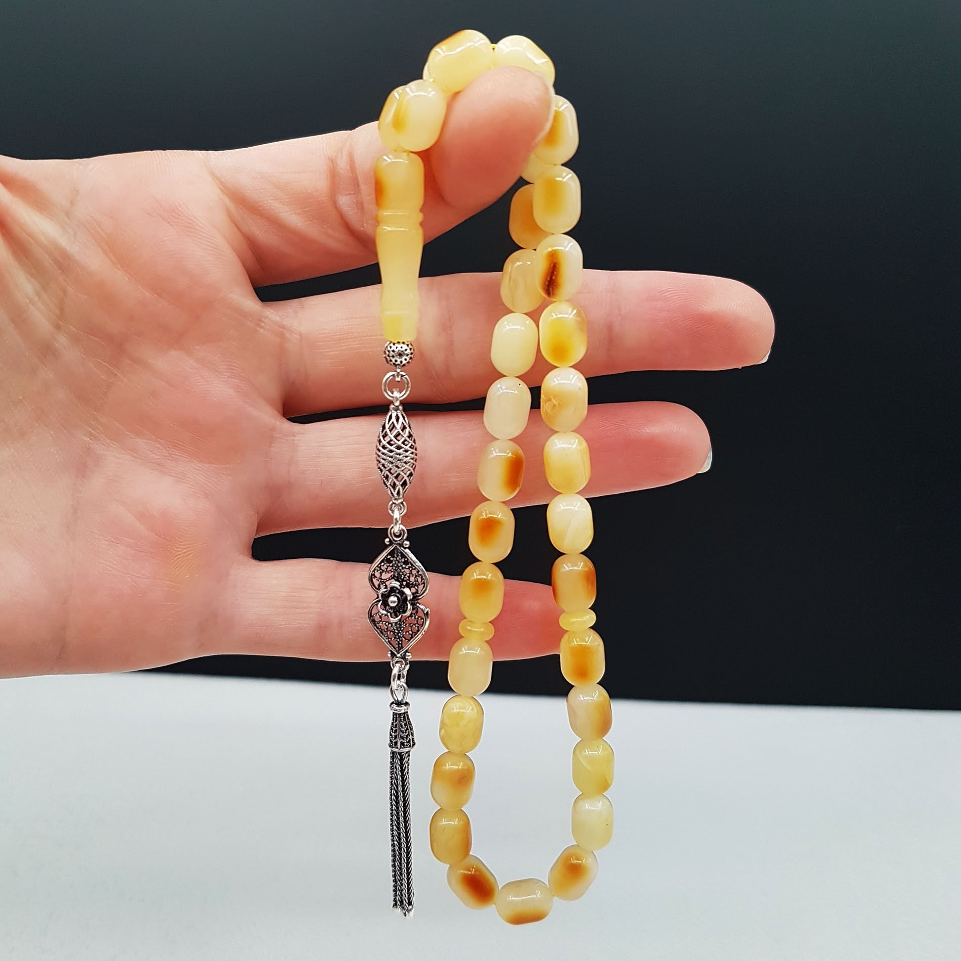 10 Gram Bürokrat Boy Damla kehribar Tesbih