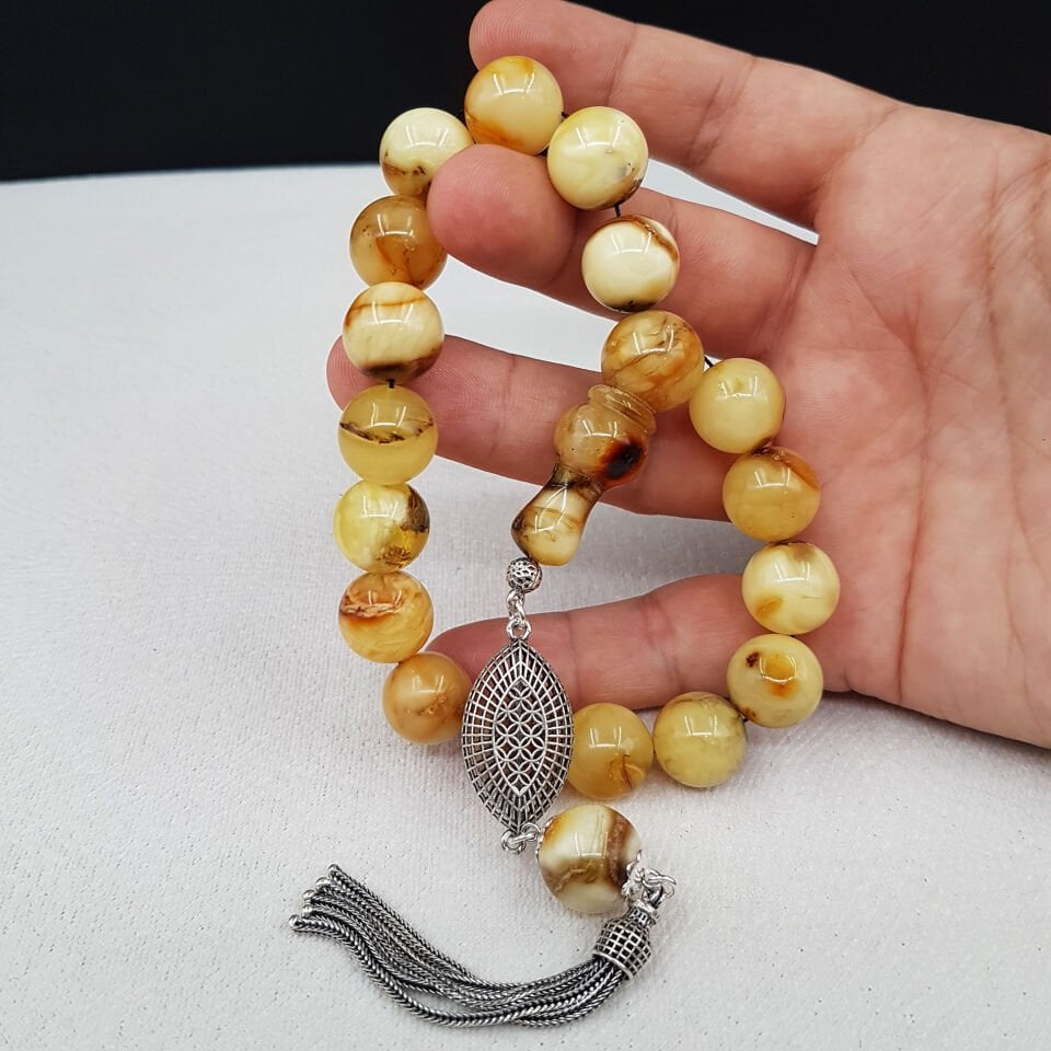 31 Gram Maskot Kaya Damla Kehribar Tesbih