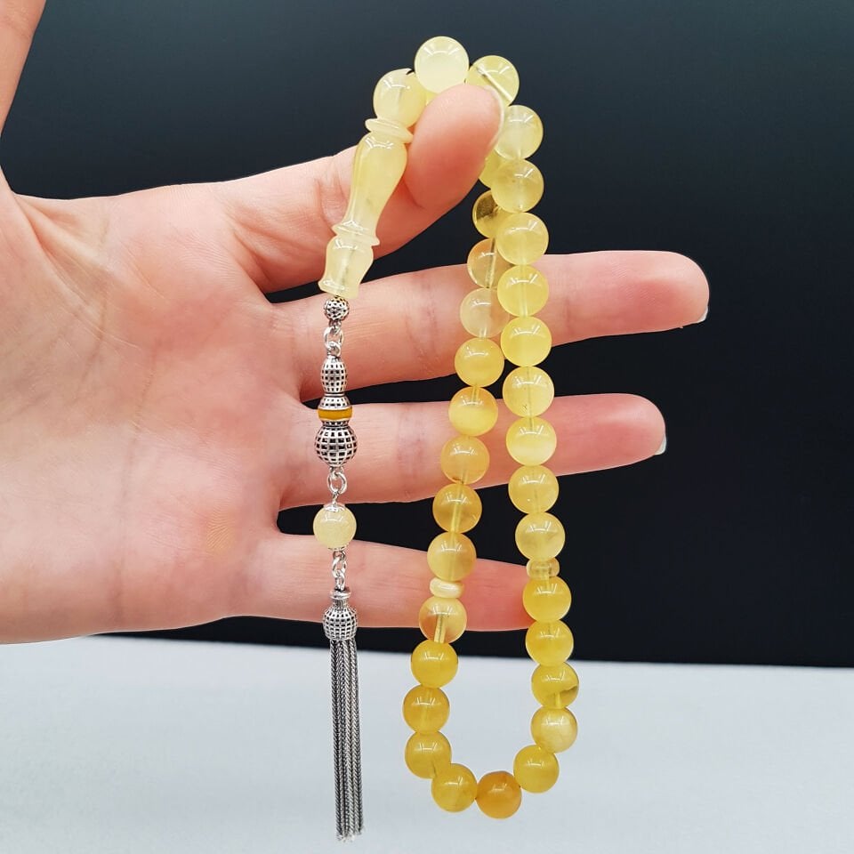 Bürokrat Boy Hareli Damla Kehribar Tesbih