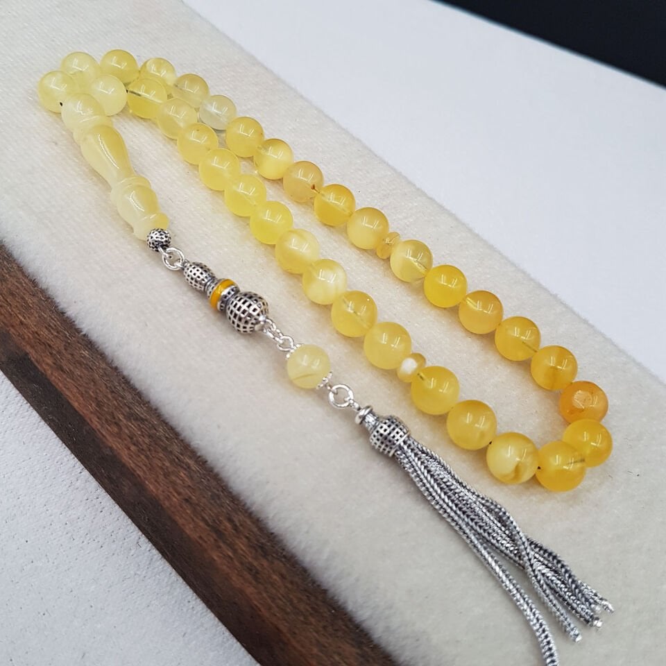 Bürokrat Boy Hareli Damla Kehribar Tesbih