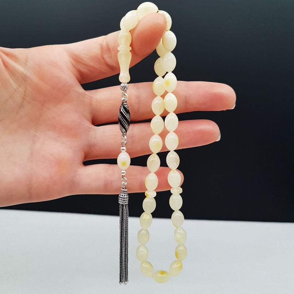 Kraliçe Arpa Kesim Damla Kehribar Tesbih