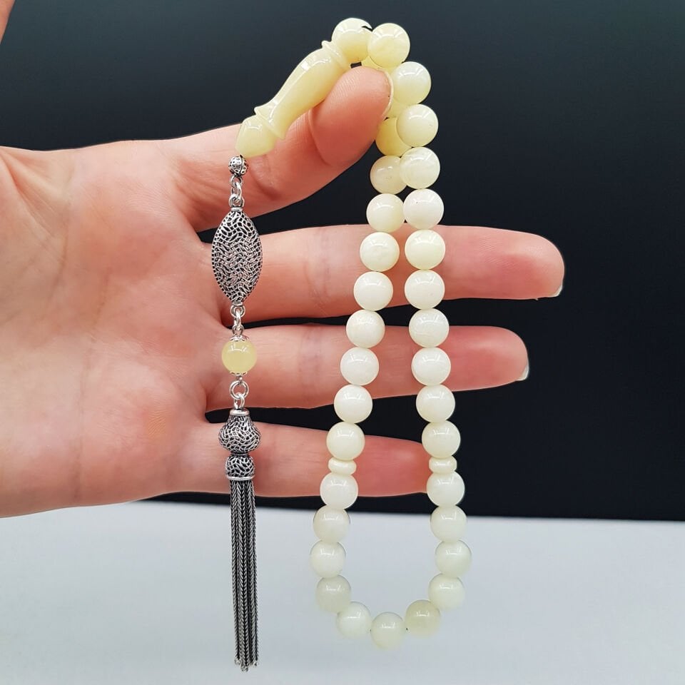 Bilek Boy Mat Kraliçe Küre Damla Kehribar tesbih