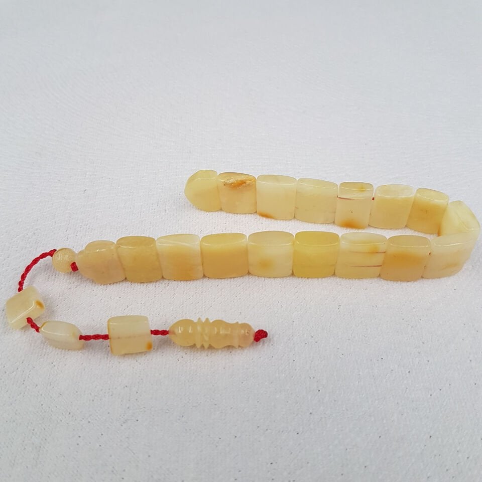 Balık Model Zaza Damla Kehribar Tesbih