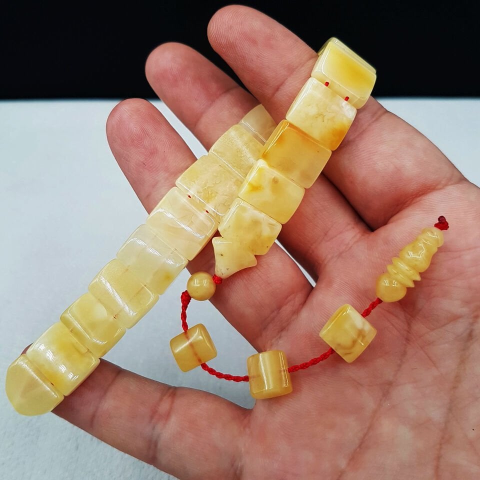 Balık Model Zaza Damla Kehribar Tesbih