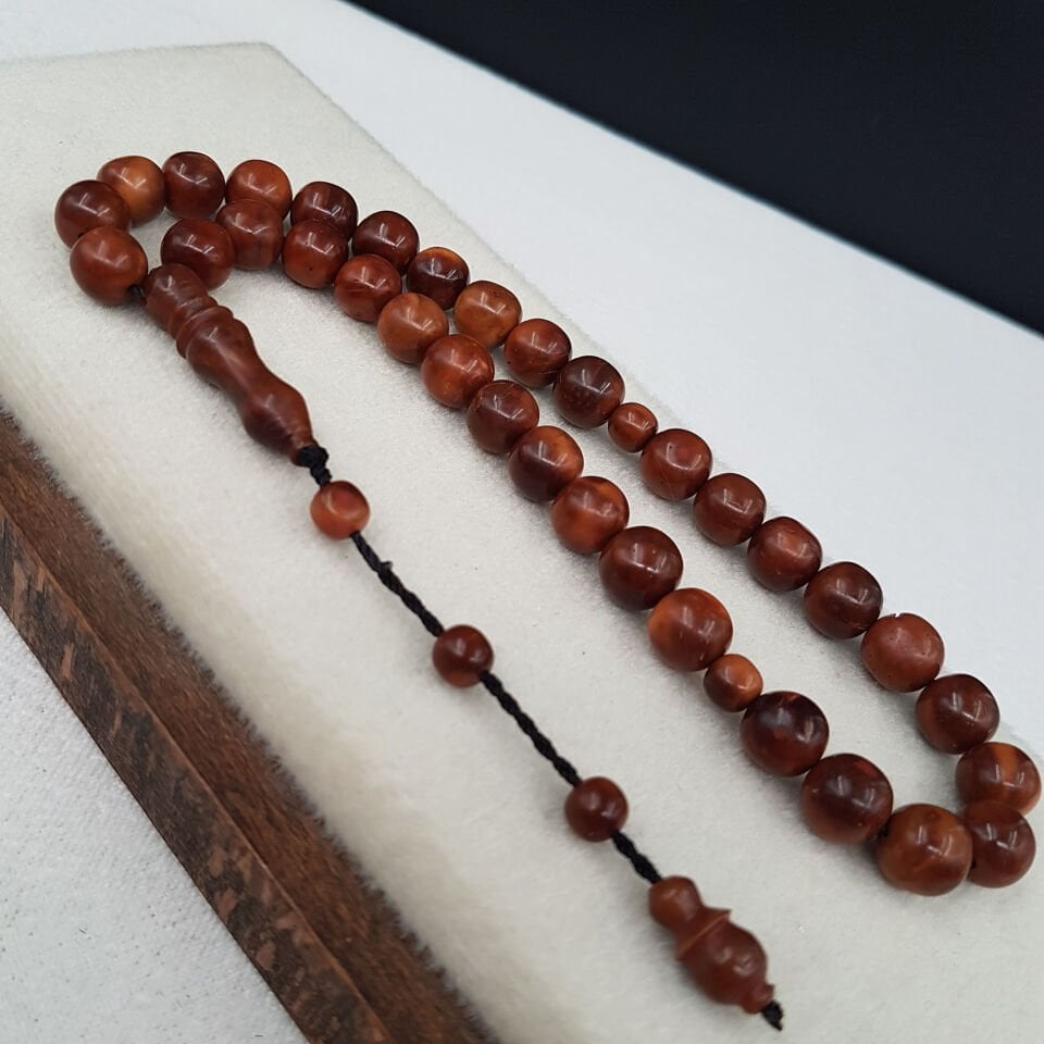 Basık Küre Kesim Koyu Kuka tesbih