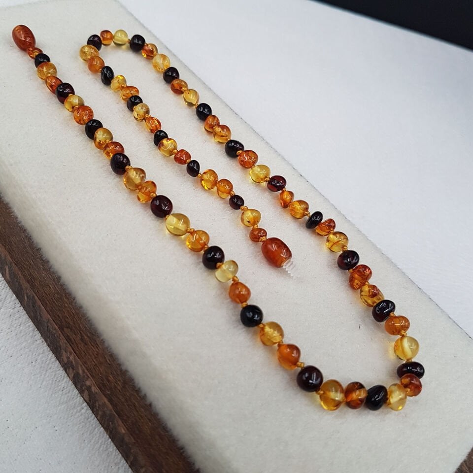 Çocuk Karma Damla Kehribar kolye